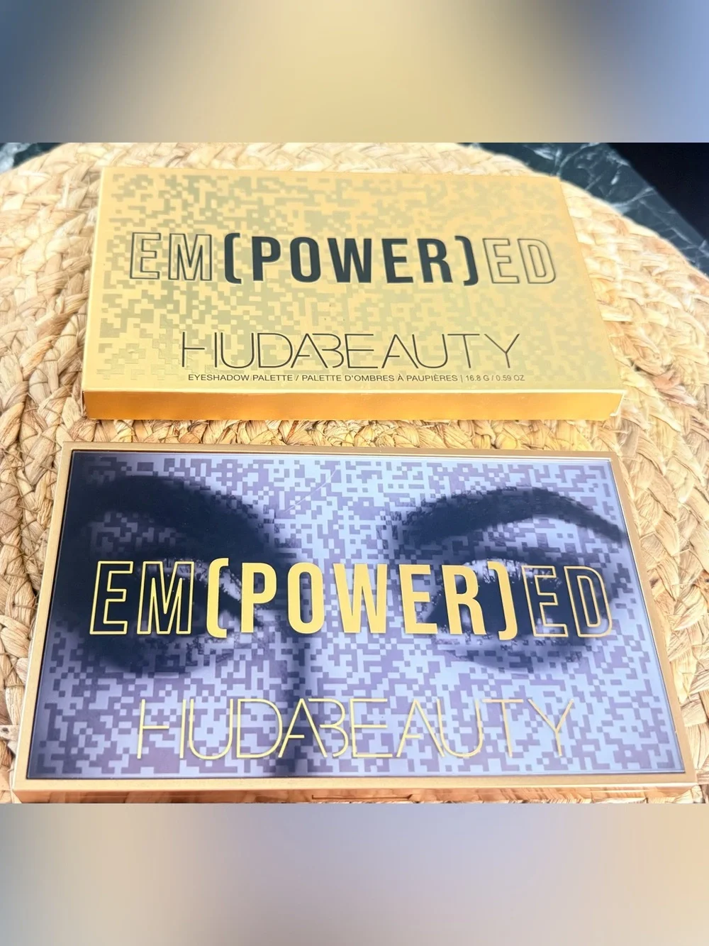 HUDA BEAUTY Eyeshadow Palette — Pink, Gold & Purple Shades